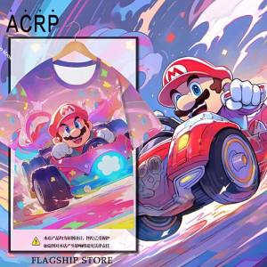 Super Mario Racing Print Quick-Dry T-shirt Short Sleeves