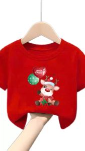 Áo thun tuần lộc noel bé trai va bé gái 6kg-32kg.ALBB13