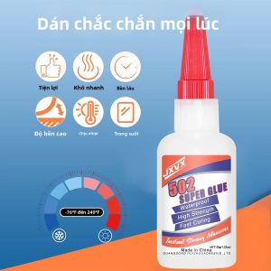 Keo Cyanoacrylate Khô Nhanh Siêu Mạnh 20/35/50g 502 Chất Kết Dính Cho Da Cao Su Gỗ Kim Loại - Dụng Cụ Dán Keo Dạng Lỏng Liên Kết Mạnh