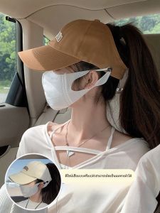 หมวกเบสบอลกันแดดฤดูร้อนสำหรับผู้หญิง หมวกทรงปากเป็ดแบบเปิด หมวกกีฬาแบบสวมหัวที่มีพู่ หมวกทรงแบนแบบสวมหัว