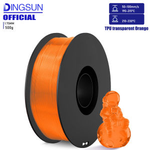 TPU 3D Printer Filament 1.75mm High Speed 95A Transparent TPU Filament 250g/500g/1KG Dimensional Accuracy +/- 0.03mm