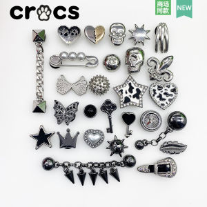 Phụ Kiện Giày Đế Bằng Cross Holes Metal Detachable Gemstone Shoe Buckle DIY Creative Clogs Phụ Kiện Giày Dép Thời Trang