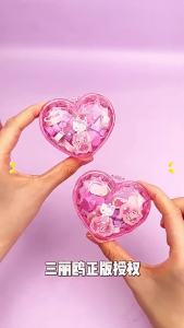 YIZHENG | 17 Chiếc Hello Kitty Hình Trái Tim Kim Cương Hộp Kho Báu Tẩy Hình Hoạt Hình Nữ Tính Dễ Thương Văn Phòng Phẩm Quà Tặng Cho Học Sinh