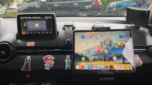Giá Đỡ iPad Trên Ô Tô Gắn Taplo 7-14 Inch Kẹp Điện Thoại Xoay Ngang Dọc Chịu Tải Tốt
