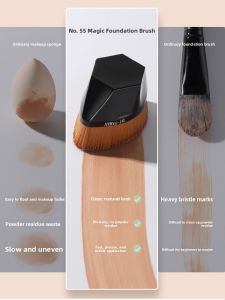 Portable Magic Foundation Brush No.55 Makeup Brush for Powder And Foundation Liquid Cosmetic Tool Portable Beauty Brush