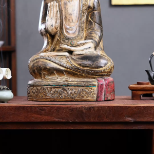 โรงแรมสไตล์เอเชียตะวันออกเฉียงใต้ คลับเฮ้าส์ ชุดซอฟต์โหลด ของตกแต่งบ้าน ห้องนั่งเล่น พระสงฆ์ นั่งพระพุทธรูป สามเณร พระพุทธรูปปางสมาธิ ของตกแต่งบ้าน