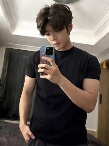 LIUBU | Black American Style Regular Shoulder Fitted Sport T-Shirt