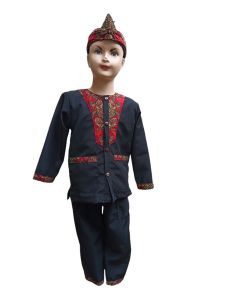 free iket satu stel baju pangsi anak sekolah bonus iket/setelan baju adat batik