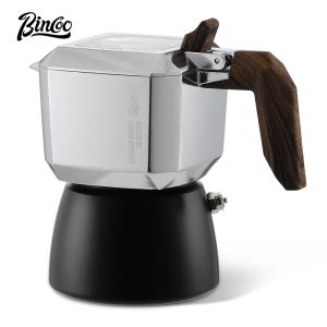 BINCOO Double Valve Moka Pot Coffee Pot Home Espresso Machine for Office Outdoor Camping 2Cups