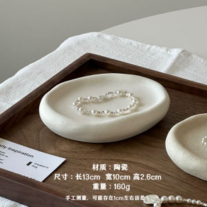 Retro Ceramic Jewelry Storage Tray Incense Tray Home Soft Decoration Art Display Piece Desktop Organizer for Everyone