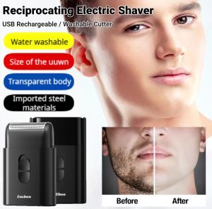 Reciprocating Electric Shaver For Men Wet Dry Dual Use Beard Trimmer Portable Rechargeable Razor Washable Cutter 剃须刀