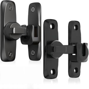 Heavy-Duty Flip-Up Door Latches 90/180 Degree Door Lock Home Security Sliding Door Latch Anti-theft Lock Zinc Alloy Doors Bolts