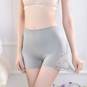 OK Bra Thin Side Lace Anti-light Safety Pants Womens Non-marking Panties Hip-lifting Three-point Mid-rise Plus size Leggings