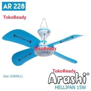 Arashi AR228 kipas angin gantung helifan 4 baling - baling 15W 20W dan 5 baling - baling 800mm