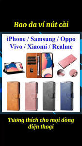 [Bao Xịn] Bao da dạng ví Samsung S22 S22 Plus S22 Ultra S21 S21 Plus S21 Fe S21 Ultra S20 S20 Plus S20 Fe S20 Ultra Note 20 Note 20 Ultra Note 10 Note 10 Plus Note 10 Lite cao cấp có nút cài nam châm ngăn đựng thẻ ATM tiền tiện lợi