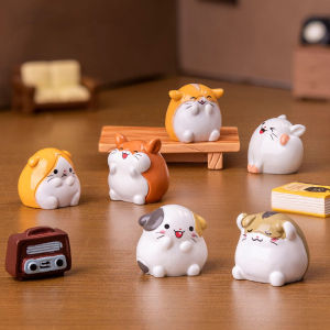 Creative Resin Miniature Animal Decorations round Hamster House DIY Decoration Cute Miniature Landscape Craft Modern Simplicity