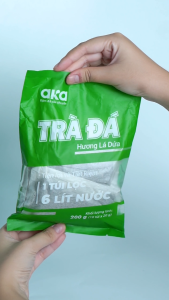 Thùng 12 -Trà đá túi lọc Aka (10 túi x 20g) - Trà xanh đậm vị nguyên liệu pha chế tiện lợi tiết kiệm