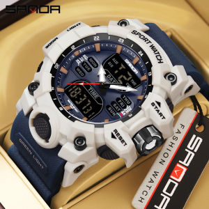 Sanda | SANDA LED Digital Men Watch G Style Military Sports Electronic Double Display Date waterproof Quartz Watch Relogio Masculino