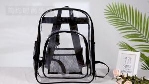 Large Capacity Clear Backpack Heavy Duty Thicken PVC Transparent Bag for College Stadium See Through Bag