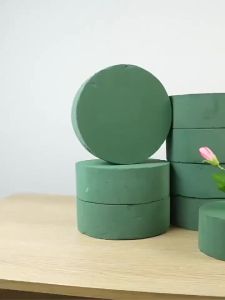 Multi-purpose Dry Floral Foam Blocks Flower Mud DIY Flower Arrangement Kit Green Floral Foam 10x4cm Round Floral Foam Brick