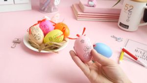 10 Cái Đồ chơi trứng tô màu kèm 4 bút dạ cho bé