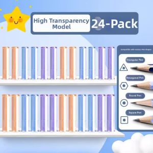 M&G | Pencil Cap Protective Cover Transparent Colorful Triangle Design