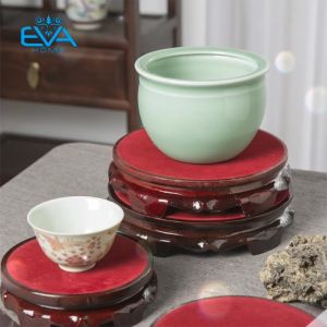 Đế Gỗ Tròn Xoay ø 20cm Để Bình Ngâm Rượu Thuỷ Tinh / Đế Kê Tròn Có Thể Xoay Được Dùng Để Vật Trang Trí Bằng Gỗ Tự Nhiên