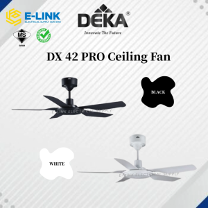 (SIRIM) DEKA Ceiling Fan SCX 42 / DX 42 PRO / SCX 56 PRO - Remote Control 5 Blades (Matt Black / White)
