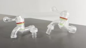 Transparent plastic faucet for garden irrigation rain bucket fish tank water tank water connection accessories 1/2 3/4