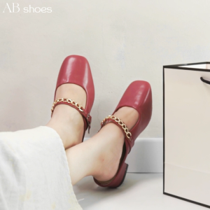 SHAFIRA - Sandal Mules Wanita 3 cm Sepatu wanita Gesper Tali Rantai