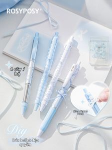 Bút Học Sinh Nhanh Khô Thẩm Mỹ Có Nút Bấm