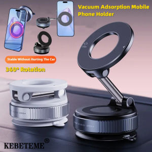 KEBETEME Vacuum Suction Cup Phone Holder Car Phone Holder 360° Rotatable Foldable Kitchen Lazy Phone Bracket for Phone
