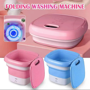 intelligent timed blue light portable washing machine folding washing machine automatic sterilization and dehydration