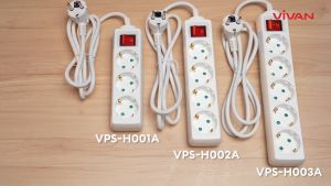 Vivan 3 4 5 Lubang Stop Kontak Colokan Saklar Socket Kabel 1.6m Inti Tembaga