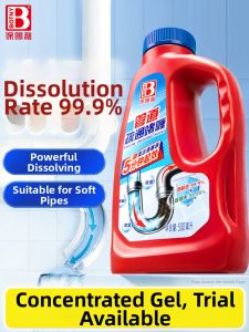 Botny | Strong Solvent Drain Cleaner for Kitchen Oil Grease Toilet and Bathtub Clog