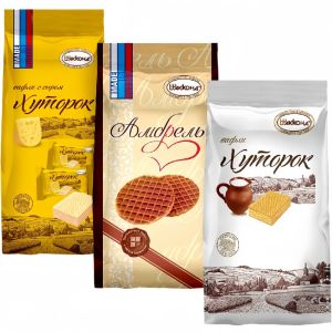 AKKOND Honey Pulling Biscuits 408g Individually Packaged Waffle Biscuits Snacks from Russia Non-GMO Project Verified