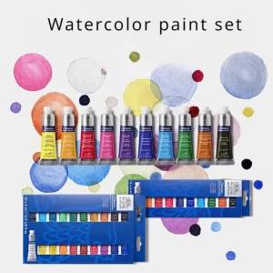 12/24สีวินด์เซอร์นิวตันสีน้ำ5มิลลิลิตรหลอดสีชุดเริ่มต้นรายการระดับศิลปะสำหรับภาพวาดมือสีน้ำเม็ดสีอุปกรณ์