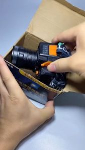 Đèn Pin Siêu Sáng Đội Đầu 1 Bóng Chiếu Xa 200m Cảm Biến Vẫy Tay Chip Led T8 Có Zoom Xa Gần Chống Thấm Nước.