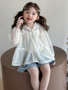 Lightweight Childrens Sun Protection Clothes New 2025 Summer Style Baby Girls Fashionable Thin Top Coat Breathable Cotton Blend Fabric