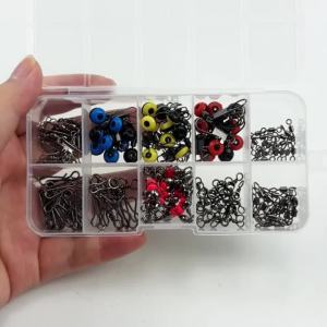 130Pcs Fishing Swivels Snap Kit Cross‑line Swivels Ball Bearing Swivels Connector Snap Sea Fishing Tackle Accessories Set