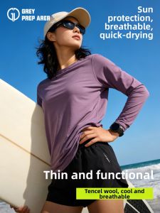 Womens Outdoor Merino Wool Long Sleeve T-shirt Quick Dry Cooling UV Protection Breathable