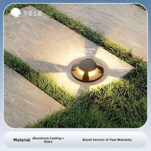 VINCAN | Waterproof Solar Powered Underground Side Lighting Garden Lamp