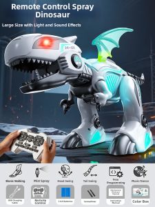 TEMiTANGMI | Remote Control Walking Programming Dinosaur Toy