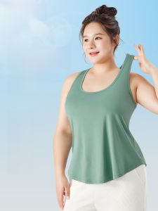 Plus Size Sports Yoga Straps Vest Inner Match Female Summer 2024 New Arrival Fat mm 100.00kg Wear-Free Bra Tops