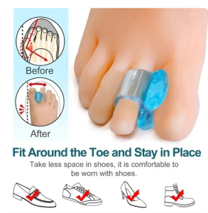1Pair Gel Toe Separator Bunion Corrector Soft Hallux Valgus Straightener Silicone Toe Spreader Protector Spacer Shape Corrector