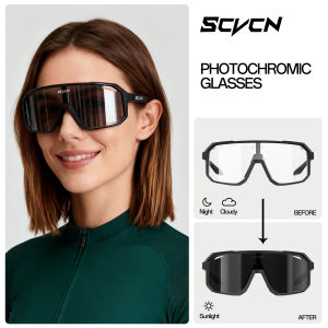 SCVCN Outdoor Photochromic Glasses Cycling Sunglasses Men Women Aesthetically Trendy Street Photography Riding Hiking Goggles