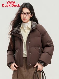 YAYA | Womens Short Stand Collar Warm Fashion Versatile Down Jacket