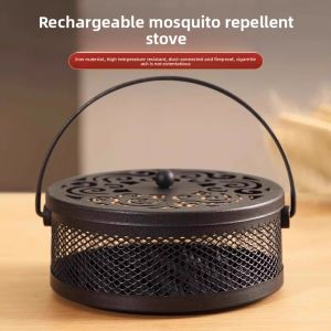 MONLEYTA | Creative Iron Art Mosquito Coil Tray With Lid Ash Catching檀香 burner Home Use Heat Resistant and Fireproof Mosquito Coil Holder