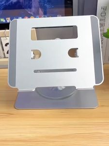 N03 Mini Aluminum Alloy Portable Tablet Stand Desktop 360° Rotation Folding Lift Pad Painted Heat Dissipation Base