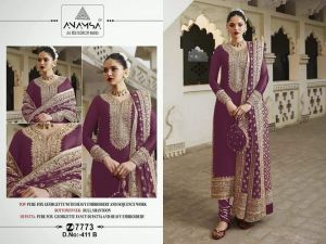[PRE-ORDER] Ready Made Heavy Pure Faux Georgette With Heavy Embroidered Suit ( Delivery 10 Days )